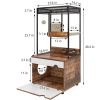 Hidden Cat Litter Box Enclosures with Cat Tree Tower, Cat Furniture with Scratching Pads and Large Storage Space, Industrial Cat Cabinet with Shelves