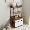 Hidden Cat Litter Box Enclosures with Cat Tree Tower, Cat Furniture with Scratching Pads and Large Storage Space, Industrial Cat Cabinet with Shelves