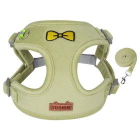 dog Harnesses and dog leash set; Pet Traction Rope Vest Pet Chest Strap Small and Medium Dog Strap Reflective Dog Walking Rope Wholesale (colour: green, Specification (L * W): L)