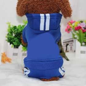 Pet four-legged clothes (Color: Dark Blue, size: M)