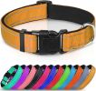 Reflective Dog Collar; Soft Neoprene Padded Breathable Nylon Pet Collar Adjustable for Medium Dogs