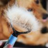 Grooming Brush For Pet Dog Cat Deshedding Tool Rake Comb Fur Remover Reduce 2-Side Dematting Tool For Dogs Cats Pets Grooming Brush Double Sided Shedd