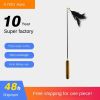 Aiwo Pet Fun Cat Stick Telescopic Feather Fishing Cat Stick Toy Bite Resistant Fairy Stick Long Rod Cat Toy