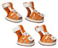 Buckle-Supportive Pvc Waterproof Pet Sandals Shoes - Set Of 4